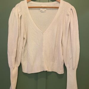 Abercrombie & Fitch Cream Women's Cardigan